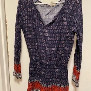 Lila from anthropologie navy print romper